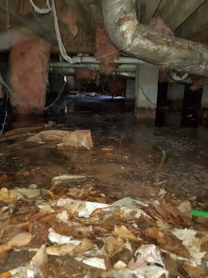 Crawl space flood assessment for Commercial Water Damage Restoration in Shamokin
